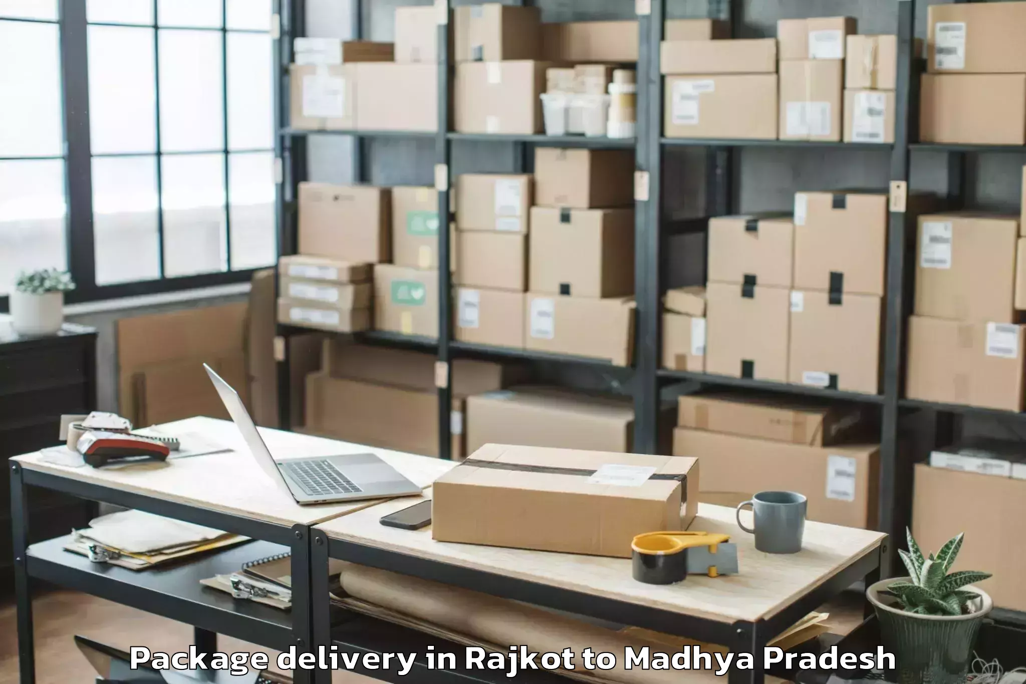 Affordable Rajkot to Khurai Package Delivery